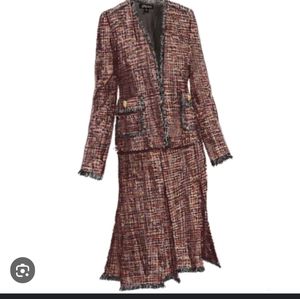 The J. Peterman Company 1950's Tweed Suit, Skirt & Jacket, size 18
